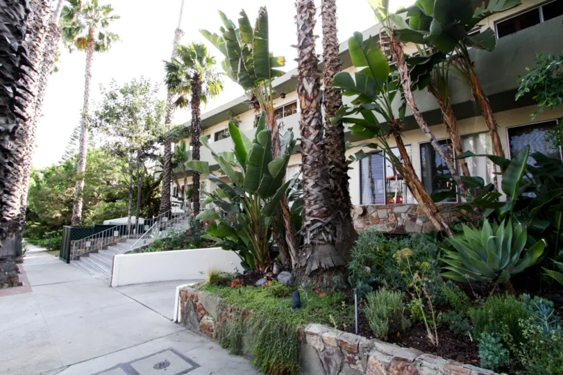 The landscaping throughout The Hayworth in West Hollywood