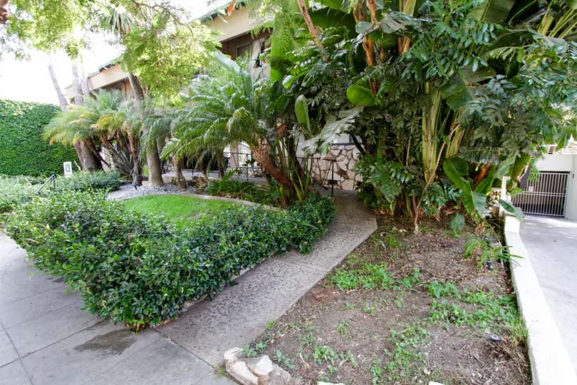 The sidewalk leading up to The Lawford