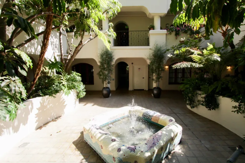 The fountain at the Villa Cynthia in West Hollywood