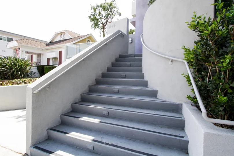 The stairs at the Vista Courtyard in West Hollywood