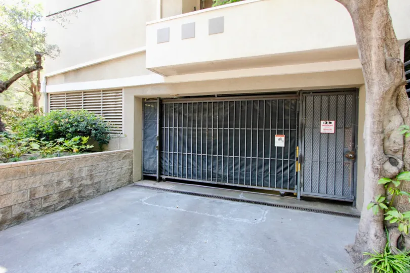 Garage in a villa for cars surrounded by trees in 1233 Amherst