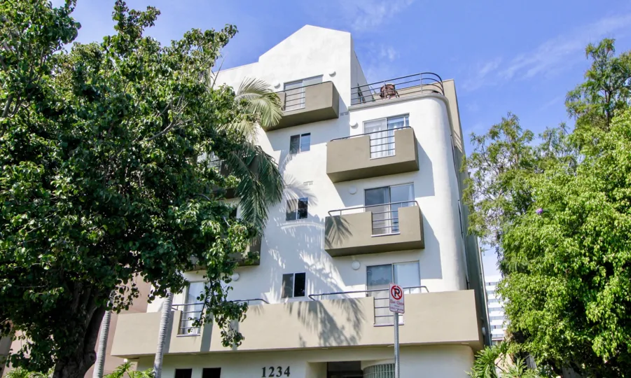 A Street view of 1234 Granville on a Sunny Day in West LA