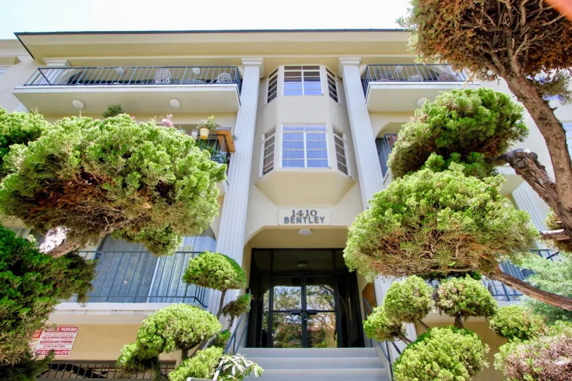 Supercool view of 1410 Bentley and her nice green trees, West La, California