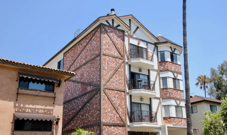 classy Amherst Chateau and her beautifully styled brick walls, West La, California