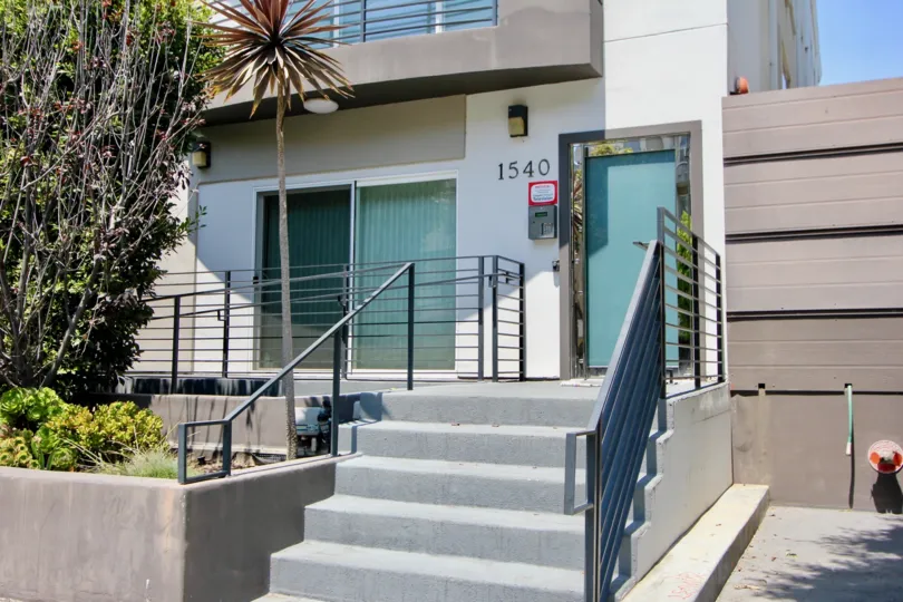 Amazing simple styled 1540 Amherst Terrace and view of her security entrance, West La, California