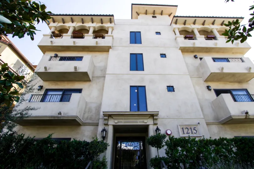 The numbering on the side of the building known as Armacost Toscana