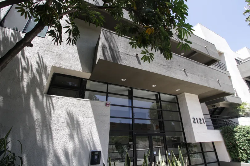 The numerous windows allowing natural light into Beloit Place located in West LA
