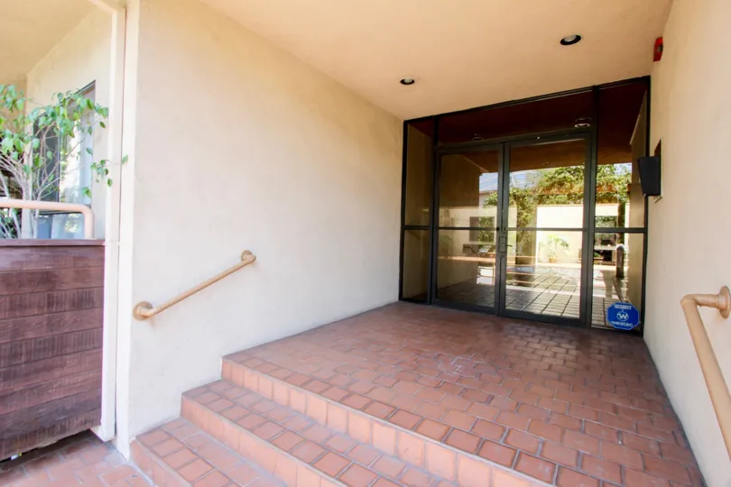 Inside the entrance space to the Carmel Terrace building, West La, California