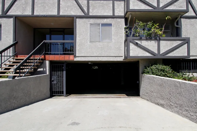 The parking within Corinth Condominiums of West LA