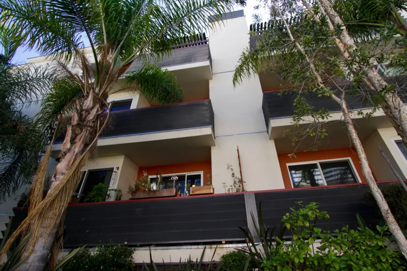The private patio for units in Granville Pavilion