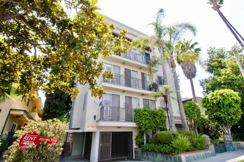 Surrounded by trees, this building located in the Saltair Royale Community, West LA, California