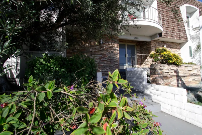 The landscaping seen around Sawtelle Living in West LA