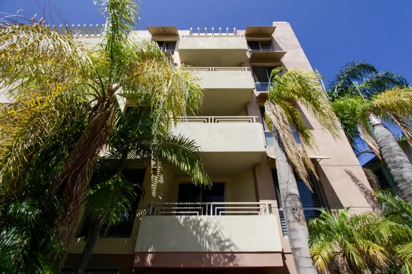 The balconies of units in The Courtyard Villas
