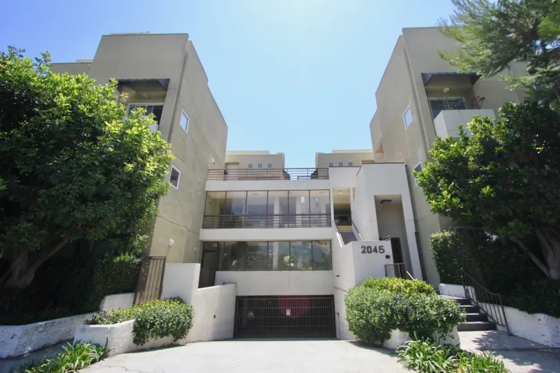Well secured entrance of well The Pines Community in West LA California