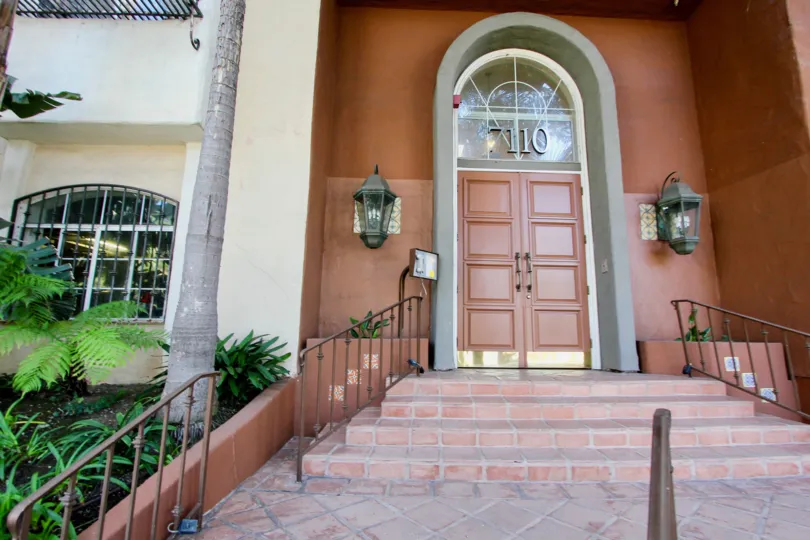 The doors into Capri Villas in Westchester, California