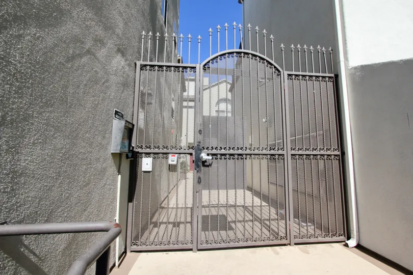 The gate into Playa Del Sol in Westchester, California