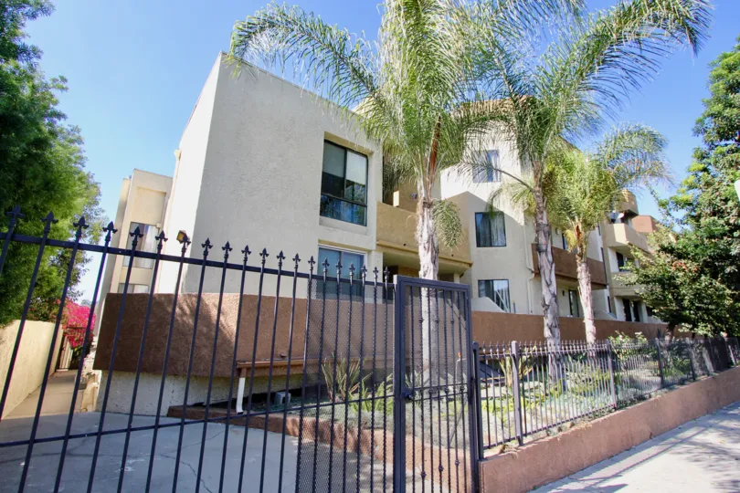 The iron fence around Westchester House in Westchester, California
