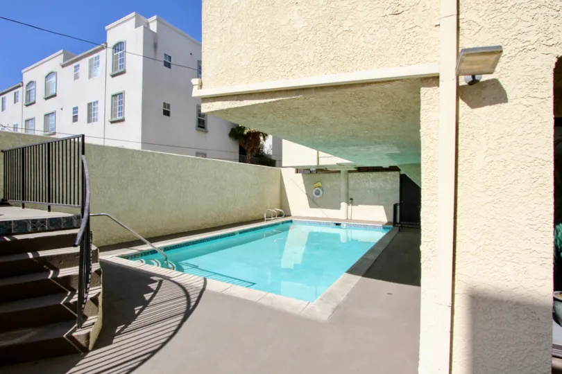 The pool area for Westchester House residents