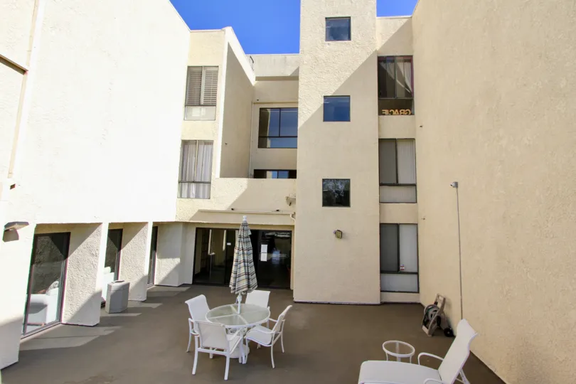 The patio at the Westchester House in Westchester, California