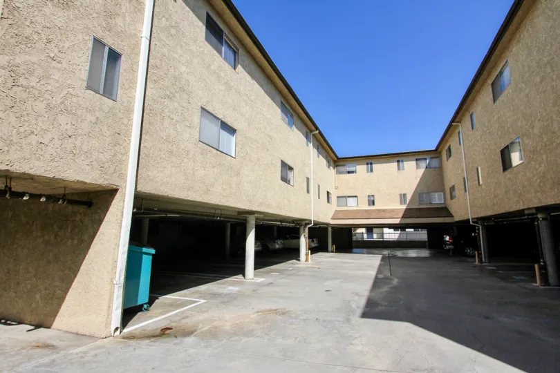 The garage area for Westport Gardens residents