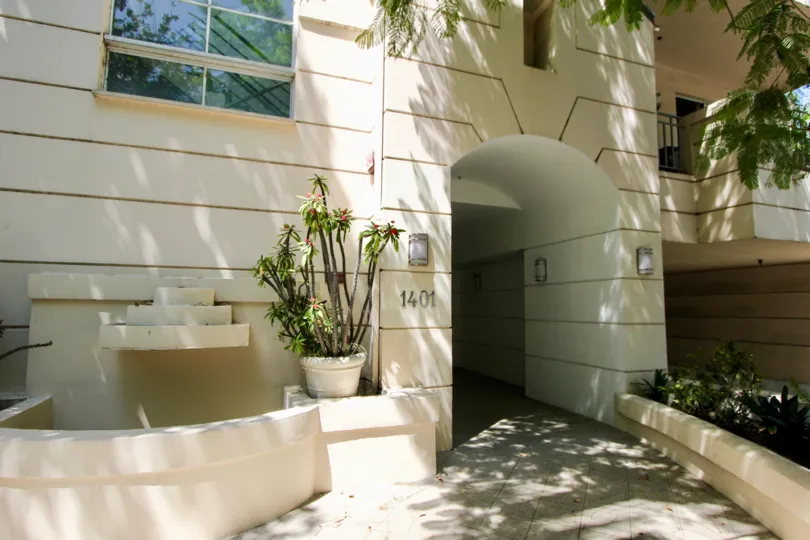 Palatial walk way of 1401 Bentley and her super awesome neighborhood, Westwood, California