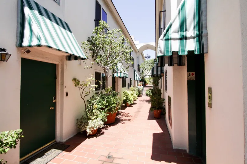 The landscaping at 1745 Selby