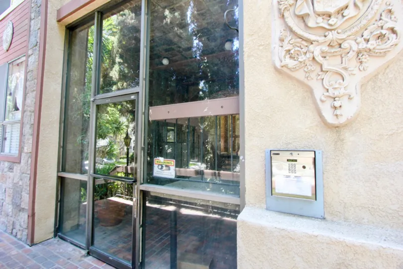 great and very detailed view of the wall and security system of 1849 Greenfield, Westwood, California
