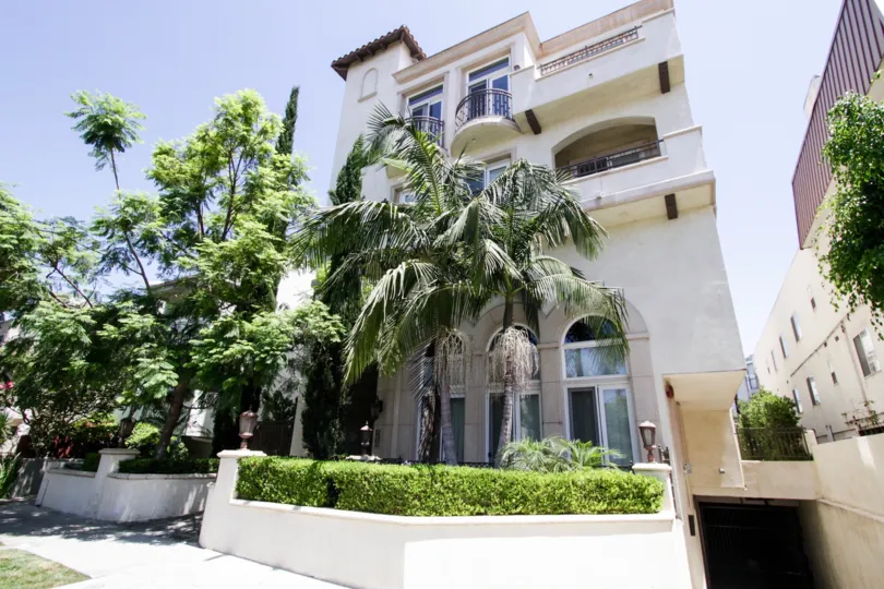 The landscaped grounds of 1920 Pelham