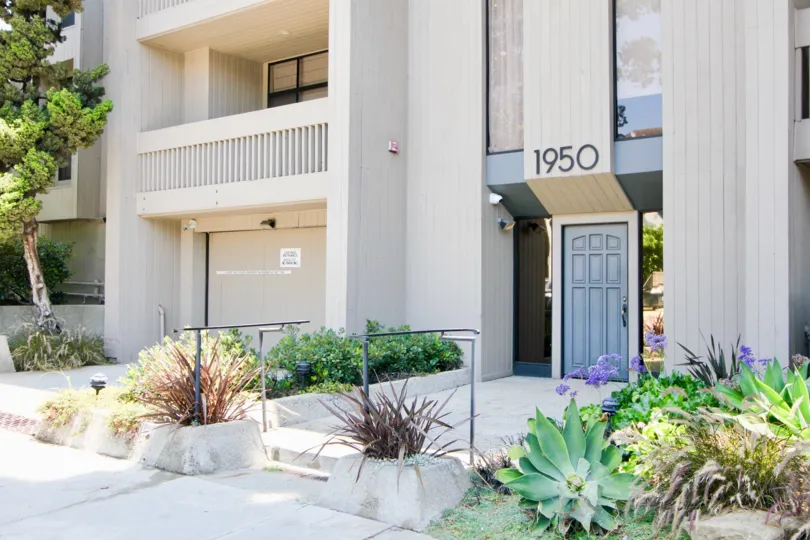 clean and clear entrance view of the building 1950 Beverly Glen