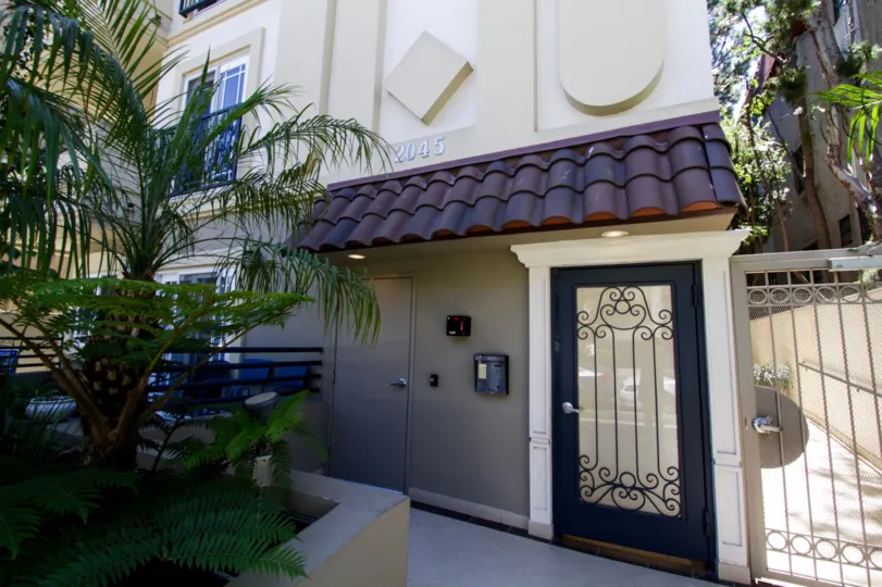 The entrance into 2045 Bentley in Westwood