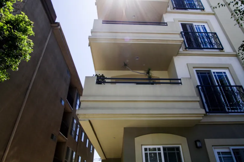 The balconies at 2045 Bentley in Westwood