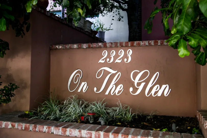 The sign at 2323 On The Glen in Westwood