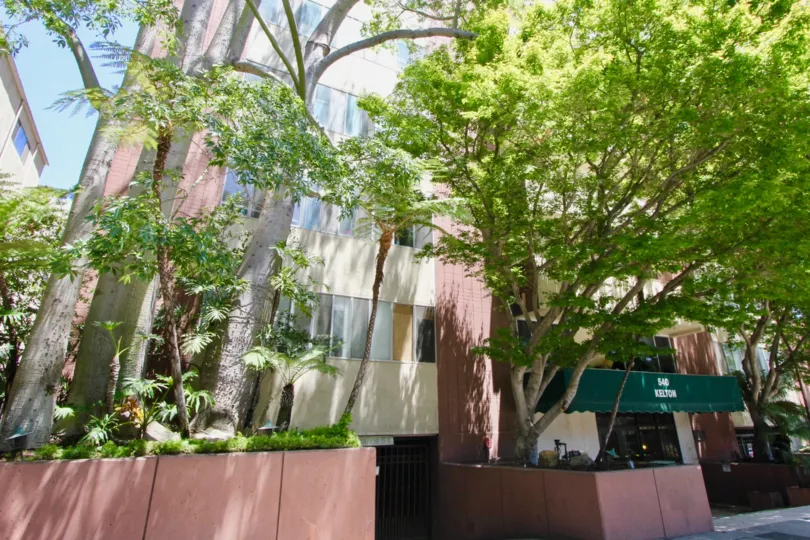 THE BUILDING IS 540 KELTON IT IS IN FRONT OF TREES IS WONDERFUL VIEW