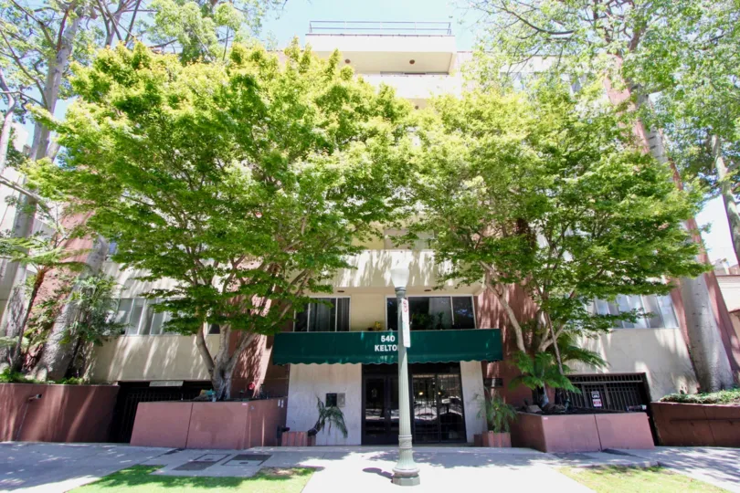 amazingly beautiful 540 Kelton and her entrance, Westwood, California