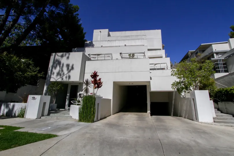 The driveway into 650 Kelton