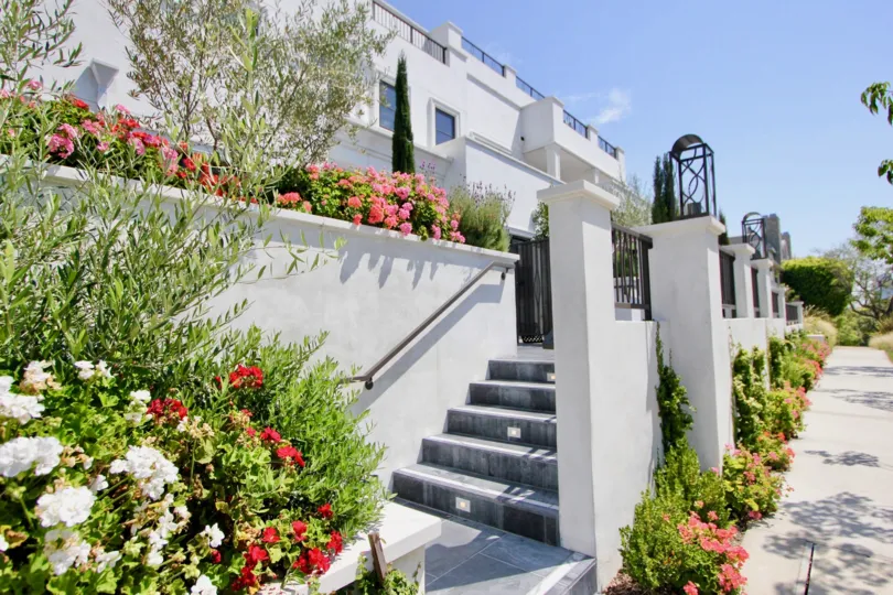 white row homes in Ashton Cortina, Westwood, California