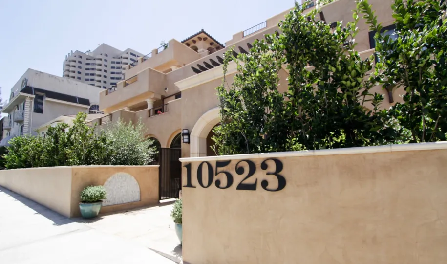 The address seen at Ashton Trieste in Westwood