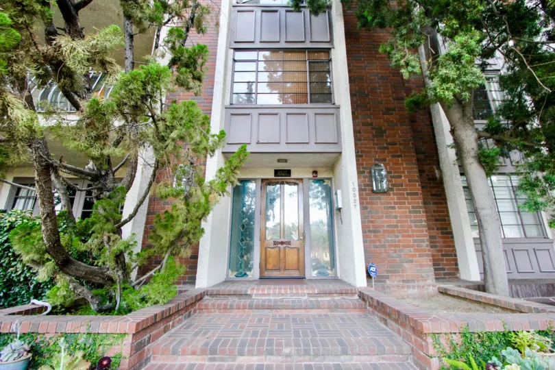 Classy brick walls of Century Villa, Westwood, California