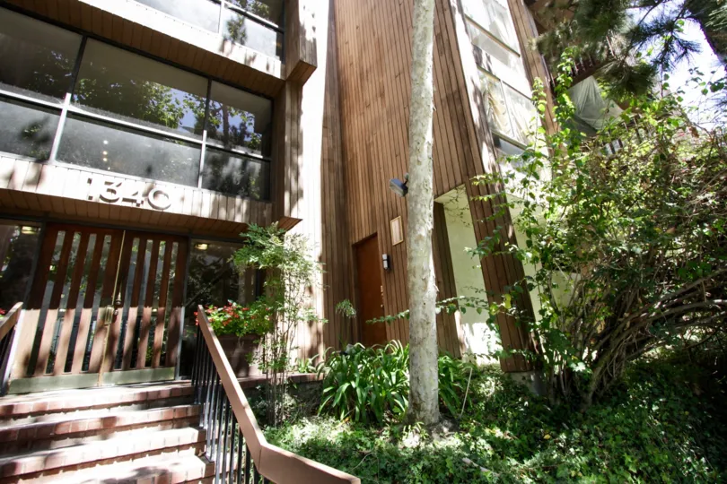The stairs up to Glendridge Townhomes in Westwood