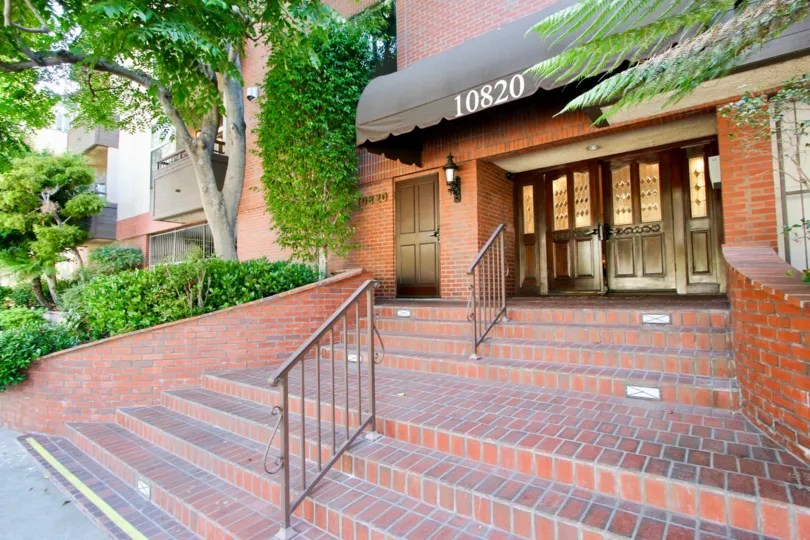 Classy Brick walls of 10820 Holman Manner, Westwood, California