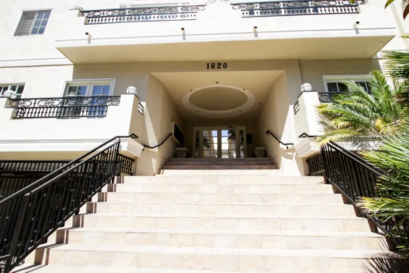 The stairs into Holmby Hill Townhomes