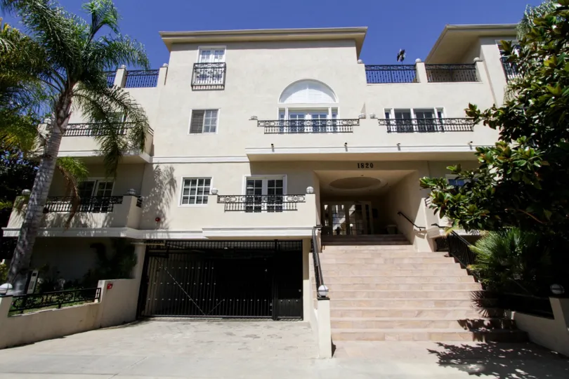 The parking for Holmby Hill Townhomes in Westwood