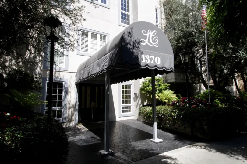 The entrance into Le Chateau of Westwood located in Westwood