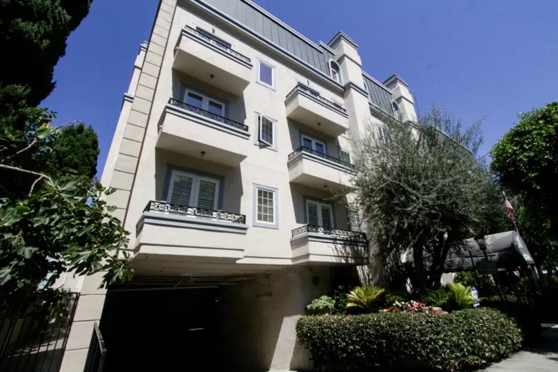 The balconies seen at Le Chateau of Westwood