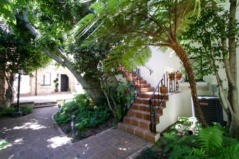 The stairs up to Lindbrook Village in Westwood