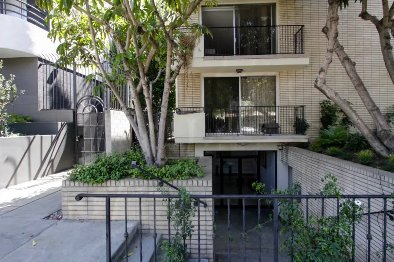 The stairs leading down into Midvale Condos