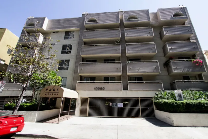 The balconies at the Park Ashton in Westwood