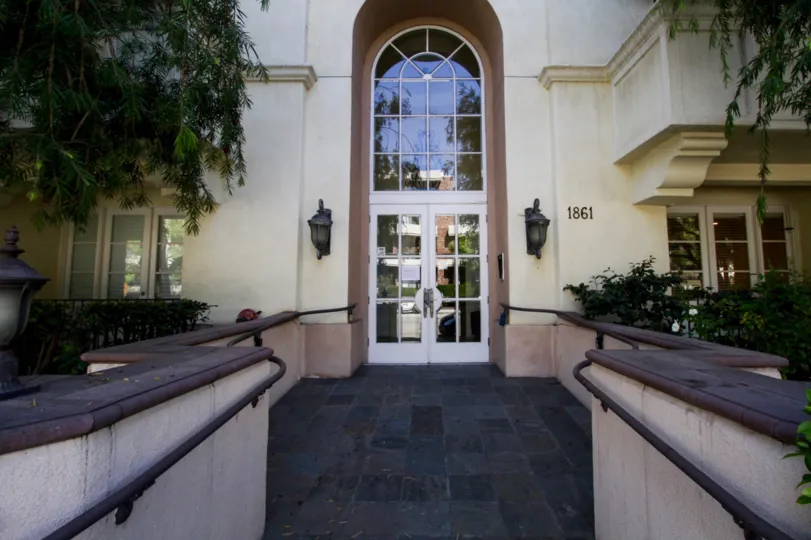 The entrance into the Regency at Veteran in Westwood