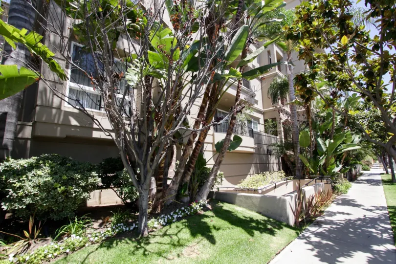 The landscaping at The Rutherford in Westwood