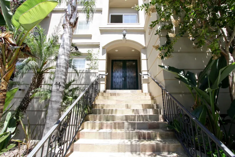 The stairs into The Rutherford